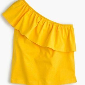 J.Crew Yellow One Shoulder Top XS NWT